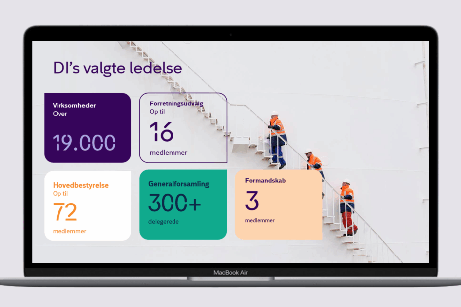 design af corporate powerpoint skabelon til DI